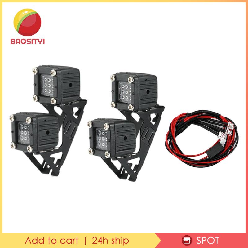 Đèn LED 4 Bóng Tỉ Lệ 1 / 10 Cho Axial SCX10 TRX4 TRX6 Model Buggy Crawler