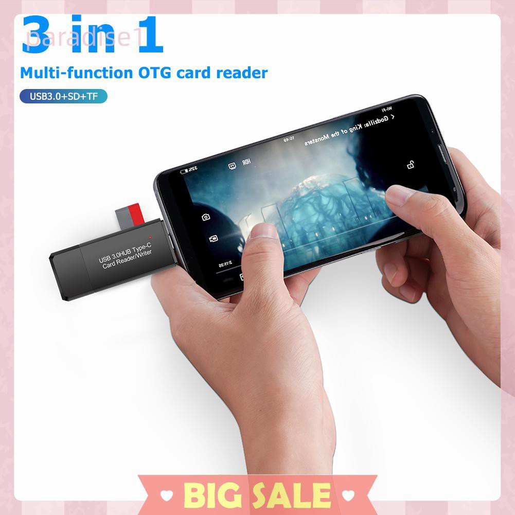 Đầu Đọc Thẻ Nhớ YC-432 USB C Sang USB 3.0 OTG Cho Laptop Điện Thoại | BigBuy360 - bigbuy360.vn
