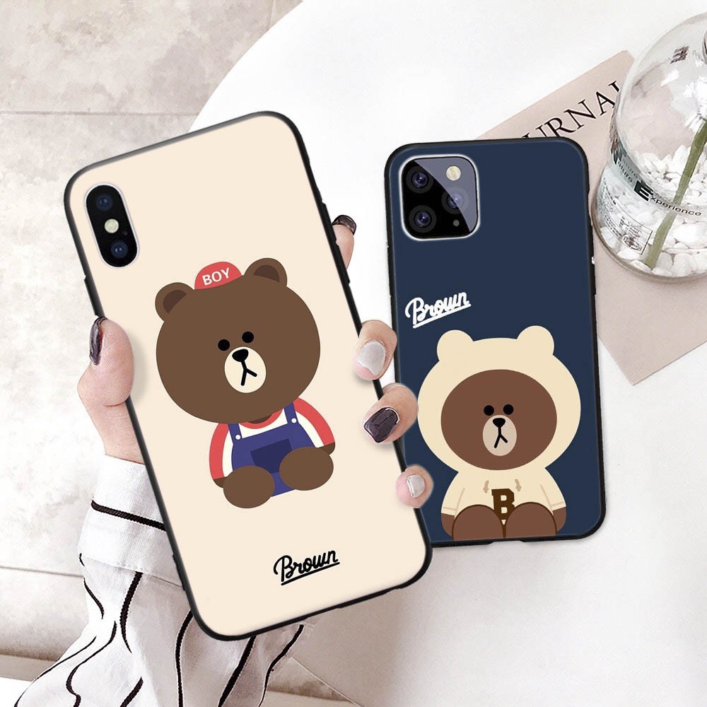 Ốp lưng iphone gấu Brown cho iphone 6 s plus 7 8 plus Xr X s max 11 11 pro max 12mini 12 pro max