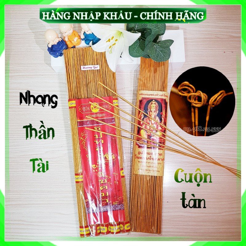 [Tem Chính Hãng] Hương Nhang Thần Tài Chính Hãng Hương Sạch Ít Khói Cuộn Tàn Tài Lộc