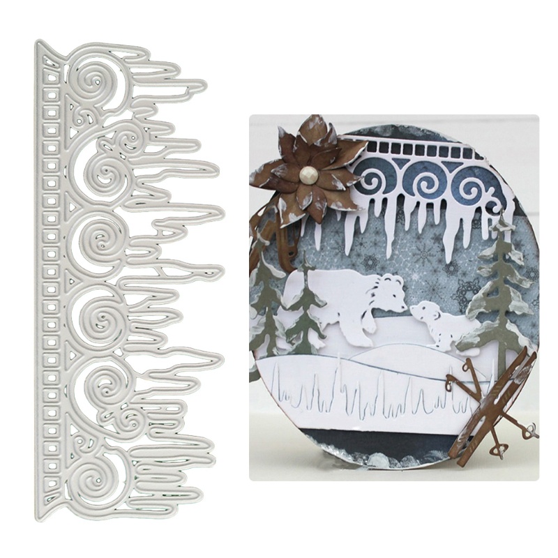 Khuôn Cắt Giấy Kim Loại Hình Bông Tuyết Xinh Xắn