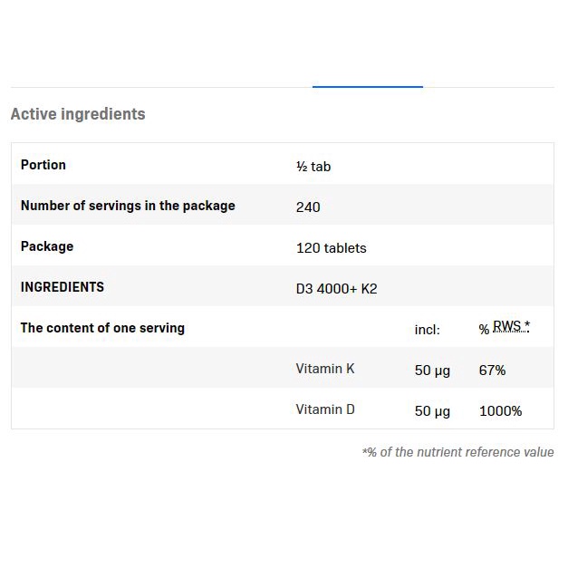 SFD VITAMIN D3 4000 + K2 - Hỗ Trợ Xương Khớp  - 120 VIÊN