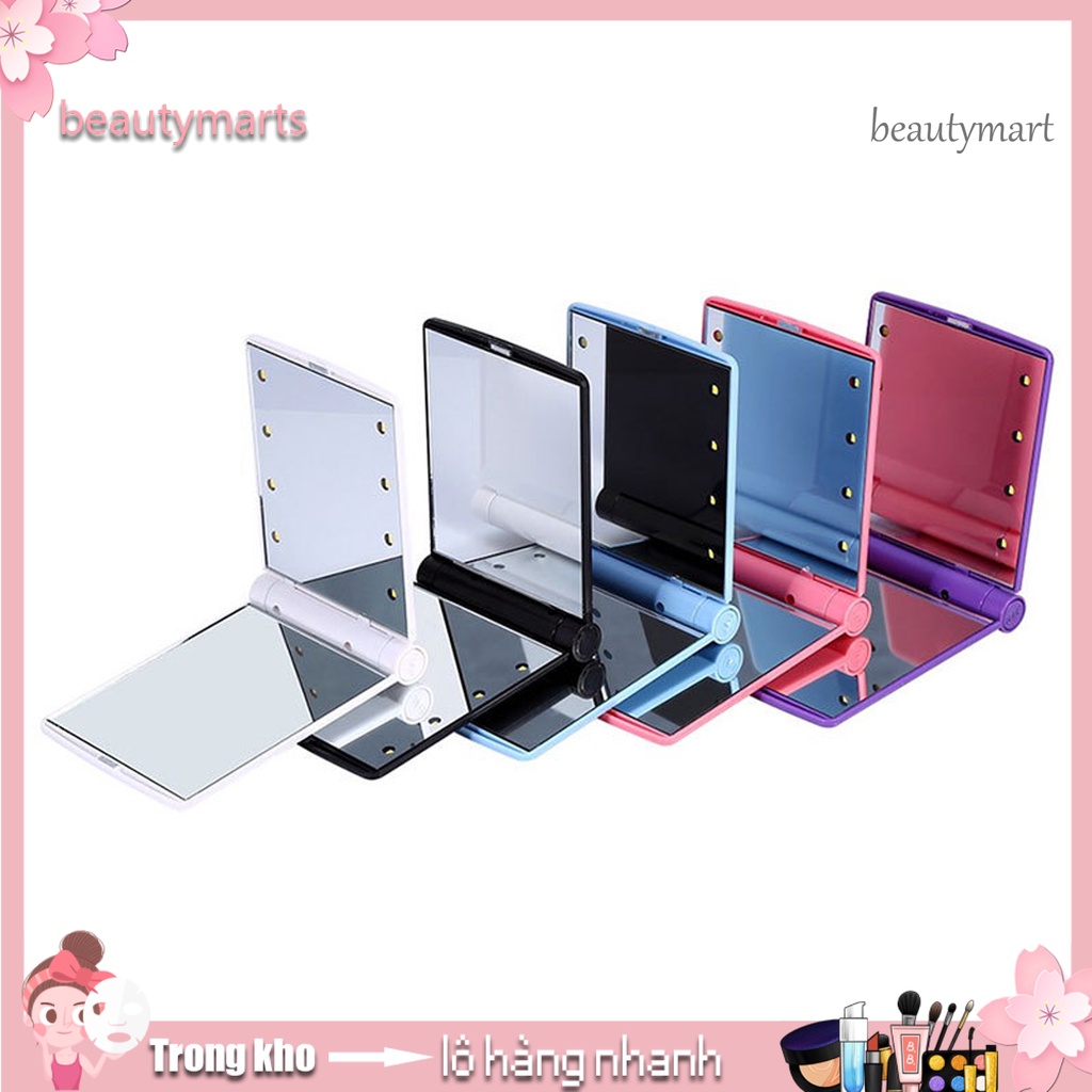Gương Trang Điểm Để Bàn 8 Bóng Led Có Thể Gấp Gọn Tiện Dụng