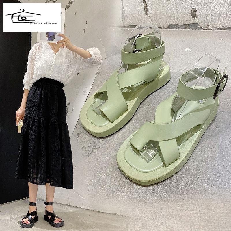 Giày Sandal Đế Xuồng Dày Thời Trang Đi Biển Mùa Hè