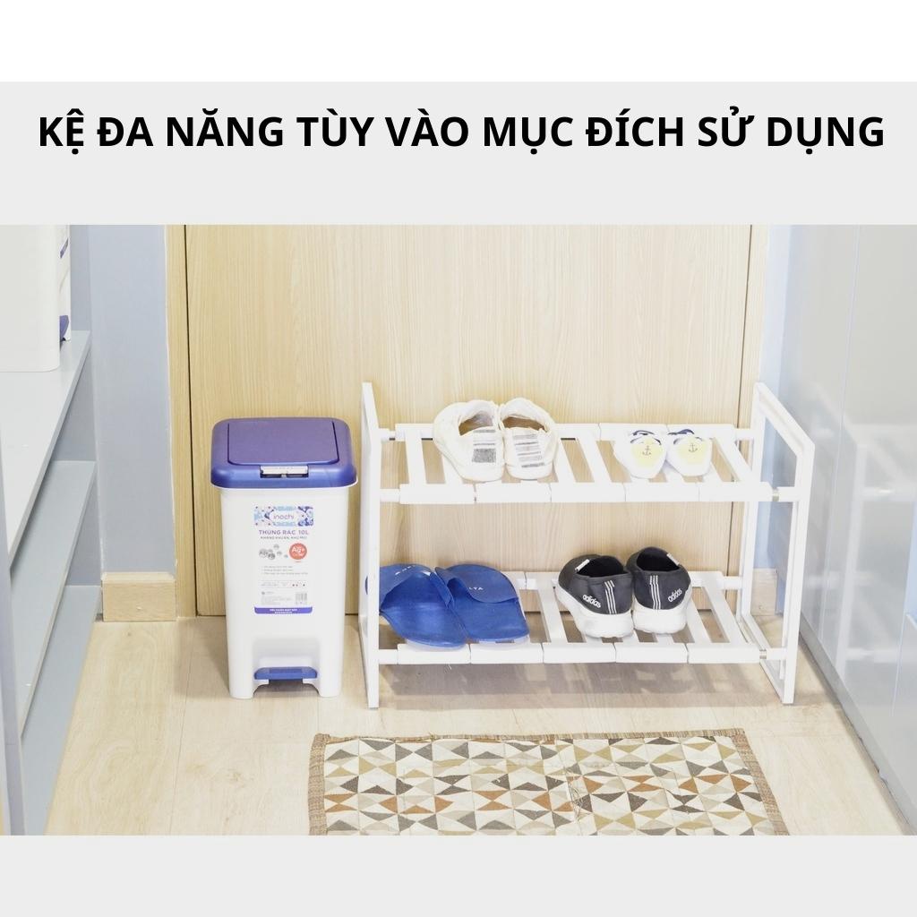 Kệ gầm bếp đa năng tiện lợi INOCHI, điều chỉnh được độ dài chiều cao, Kệ đựng giày dép quần áo