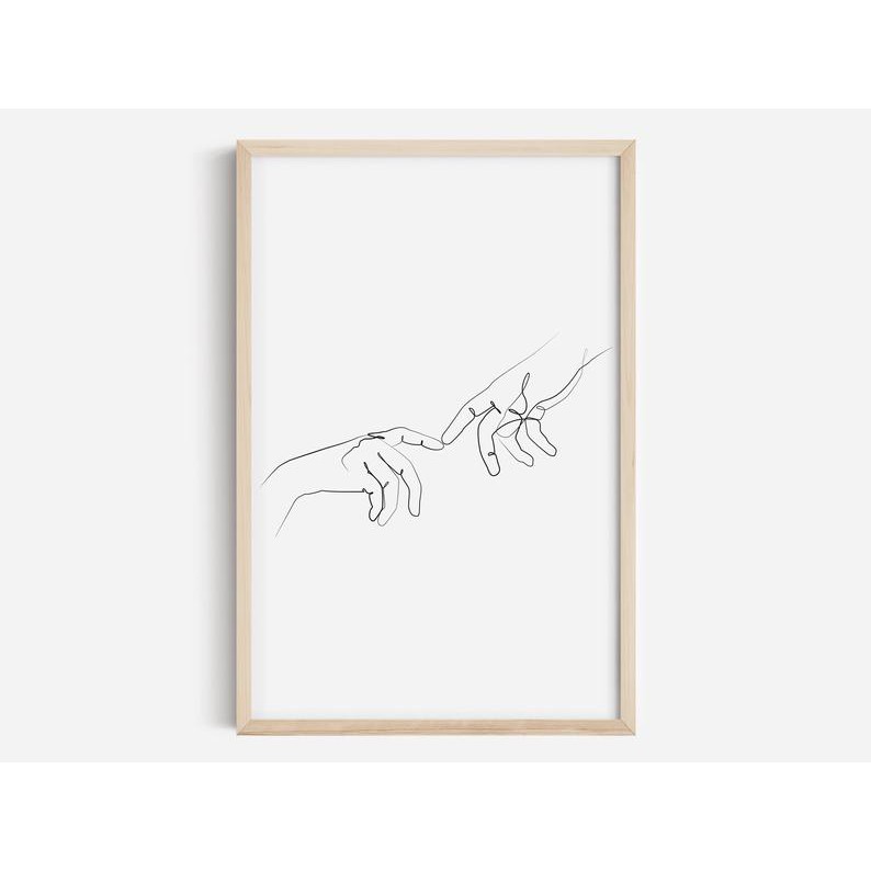 Tranh treo tường | Line art-Hand Fine Line Print Neutral 74 , tranh canvas giá rẻ