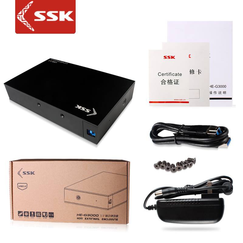 [Mã 155ELSALE giảm 7% đơn 300K] HDD BOX 3.5'' SSK HE-G3000 CHUẨN USB 3.0