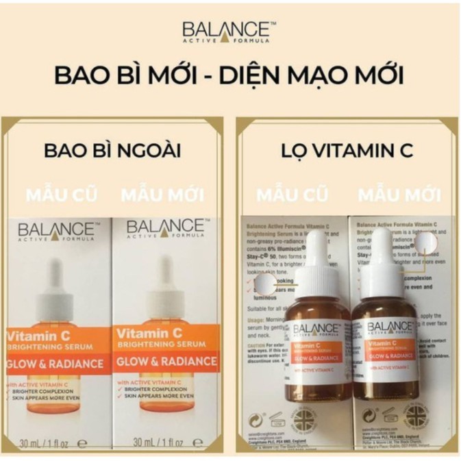 [Đại Lý Chính Thức] Serum Vitamin C Dưỡng Trắng Da Mờ Thâm Mụn Balance Brightening Serum - Giấy Kiểm Định An Toàn