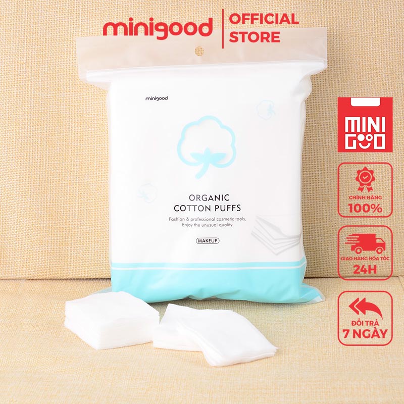 Bông Trang Điểm Thân Thiện Với Da 1200 Miếng MINIGOOD