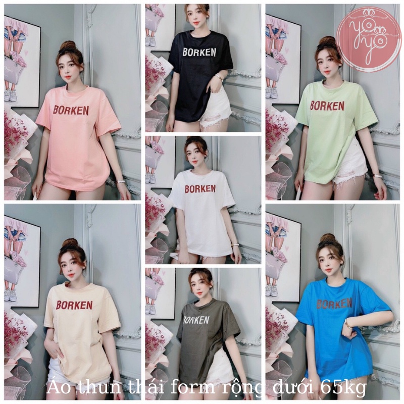 Áo thun nữ cổ tròn tay ngắn thun cotton thái cao cấp YoYo AT03