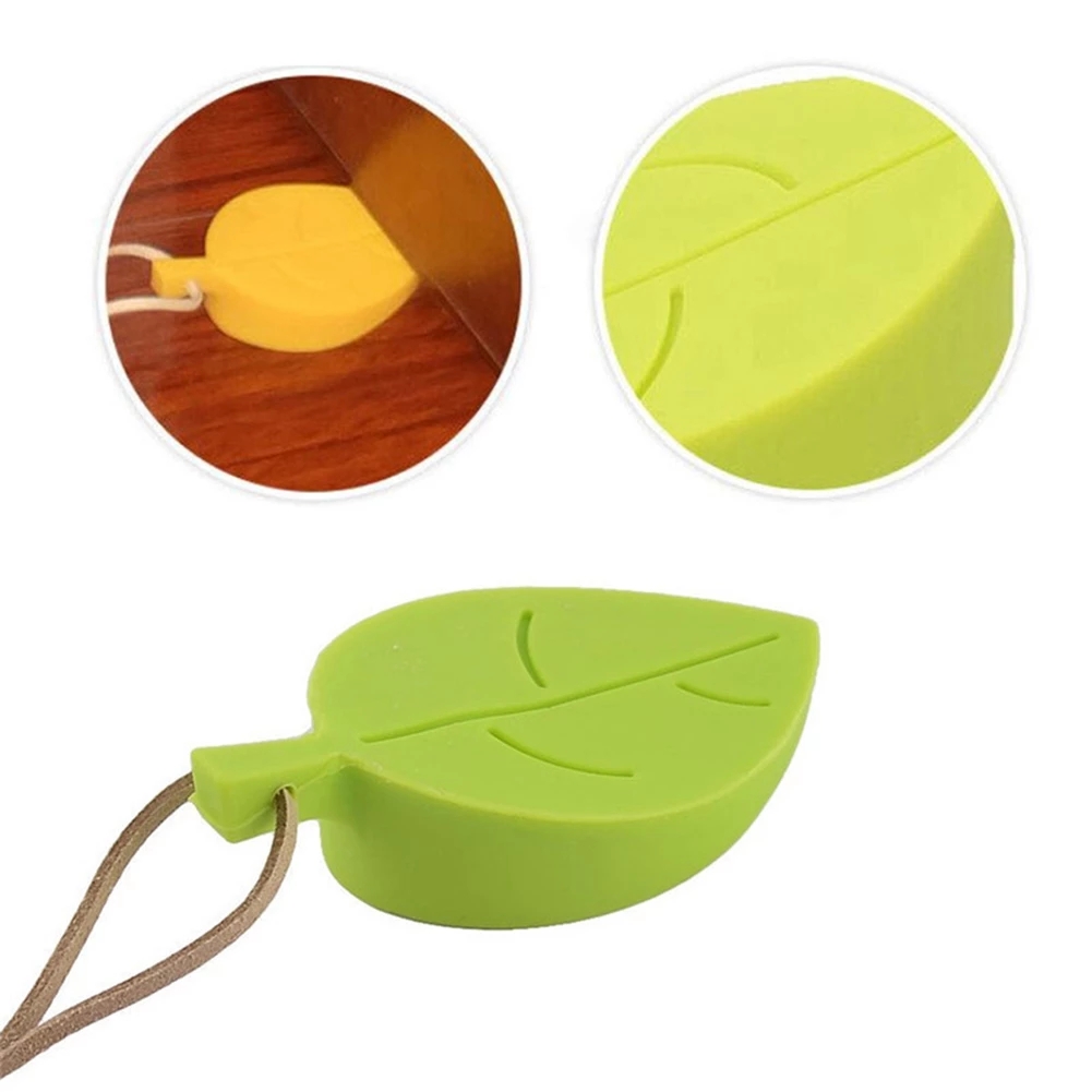 Dụng cụ chặn cửa bằng silicone chống kẹt tay thiết kế hình chiếc lá đáng yêu