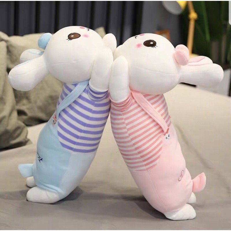 Chăn Gối Văn Phòng 2 trong 1 Thỏ Ngọc 2 màu nhà xinh shop