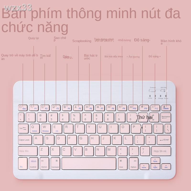 Không dây bàn phím bluetooth Apple ipad điện thoại di động Android ios Huawei tablet pro máy tính mỏng bộ chuột ngo