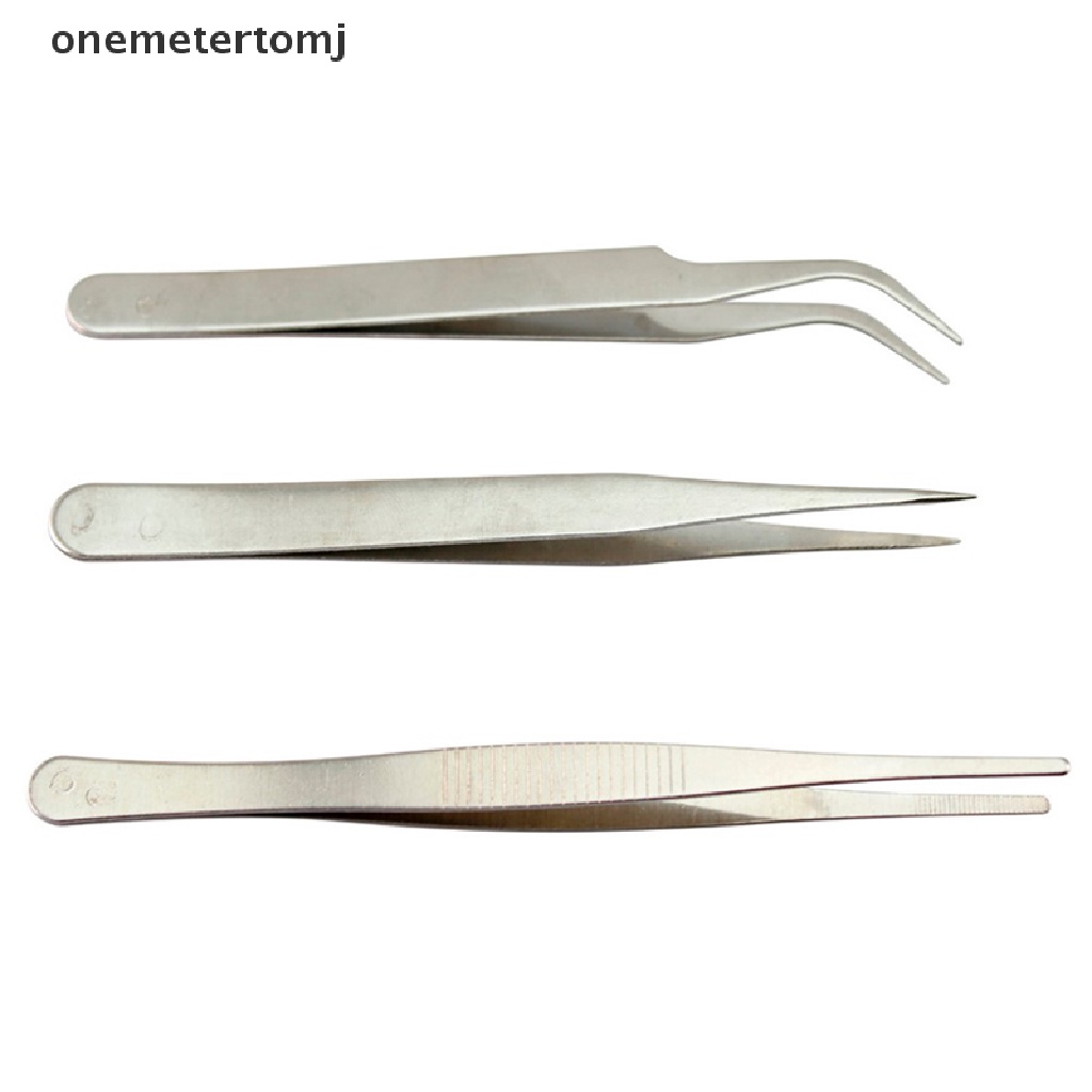 Onemetertomj Set 3 Nhíp Sửa Chữa Điện Tử Bằng Thép Không Gỉ