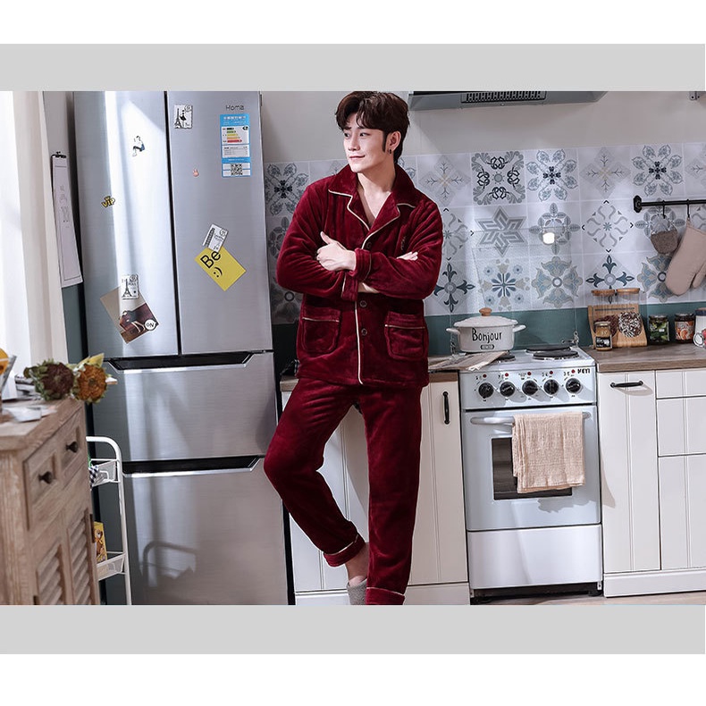 NG9392 - Bộ pyjama nam nhung mềm mại cao cấp dày ấm mặc mùa đông hàng nhập -Thời Trang Dương