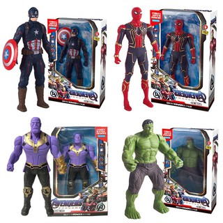 Mô Hình Nhân Vật Siêu Anh Hùng Marvel Avengers 4 Light Iron Man Thanos 15cm