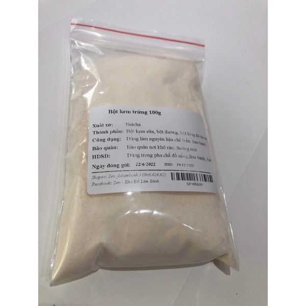 100g bột kem trứng