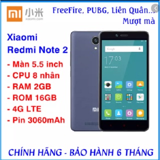 Điện thoai 2 sim cảm ứng xiaomi note 2 Rom 2gb 16Gb giá rẻ pin khủng cấu hình cao