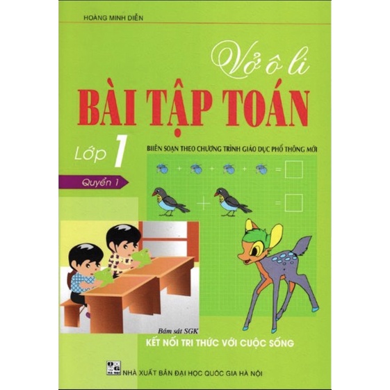 Sách - Vở Ô Li Bài Tập Toán Lớp 1  - Bám Sát SGK Kết Nối Tri Thức Với Cuộc Sống