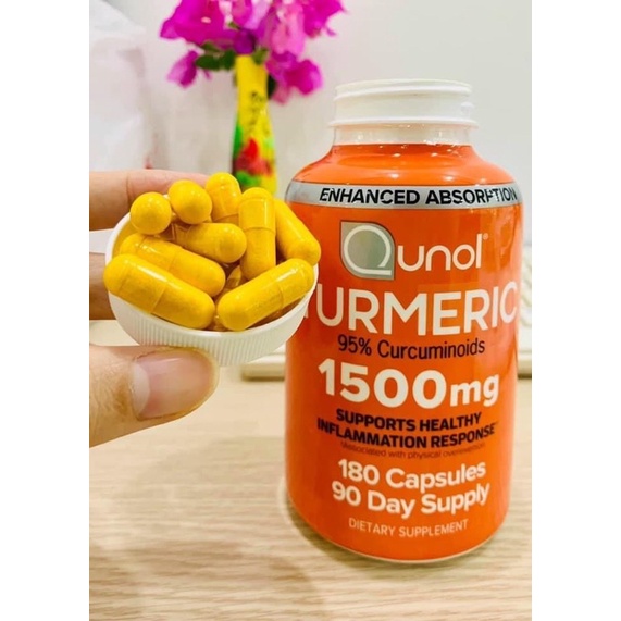 Viên nghệ TUMERIC CURCUMIN QUNOL 1500mg của Mỹ