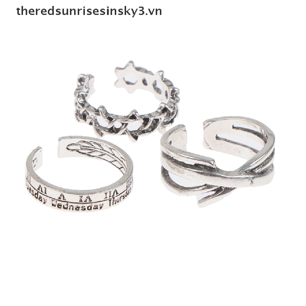 Set 3 Nhẫn Hở Có Thể Điều Chỉnh Kích Cỡ