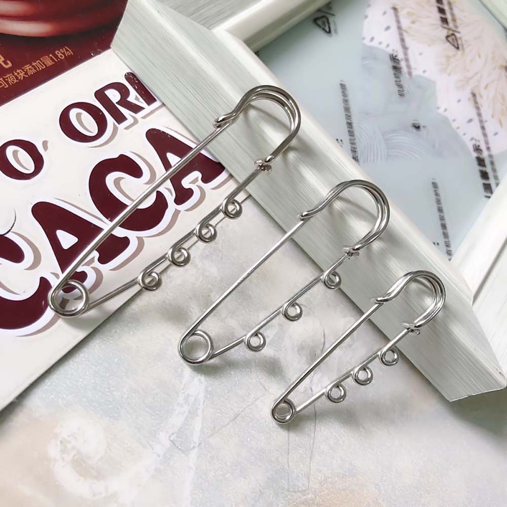 Set 10 Ghim Cài Áo 3 Lỗ Bằng Sắt Thiết Kế Thanh Lịch Diy