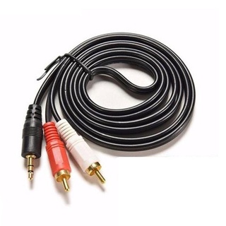 Cáp av, cáp loa jack 3.5 ra 2 đầu, 3 đầu dây dài 1.5m