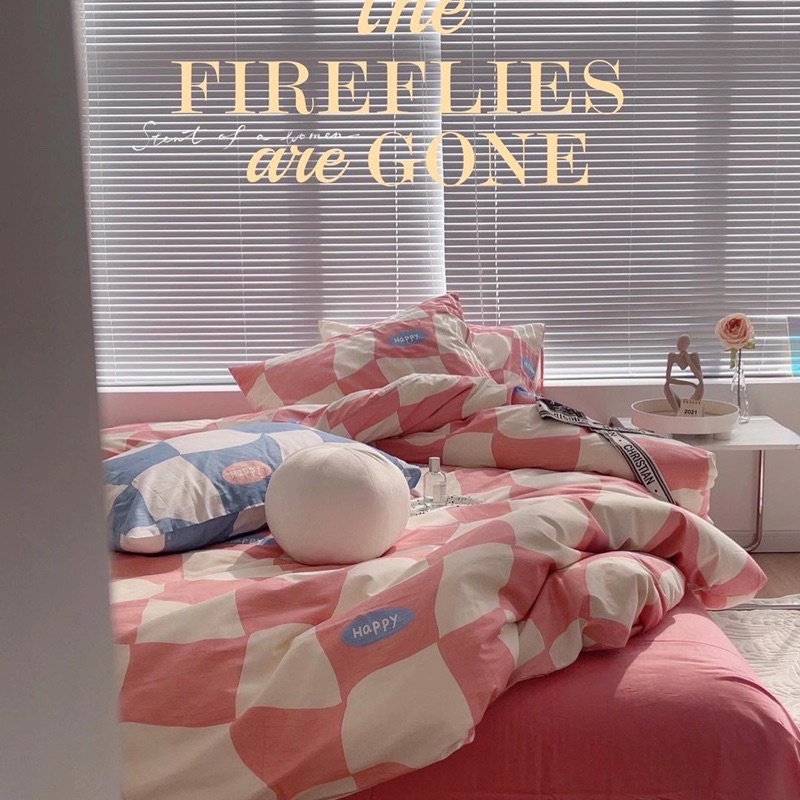 Set Bộ Vỏ Chăn Ga Cotton Living- Chất Cotton Mềm Mat, Thấm Hút Tốt _shinbedding