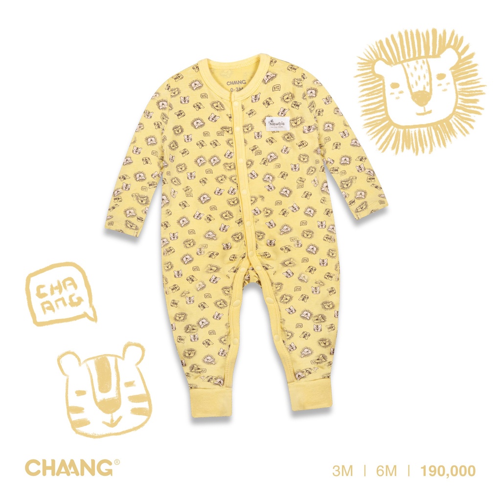 CHAANG 2022- Body chaang dài cúc giữa sơ sinh SS2022D09