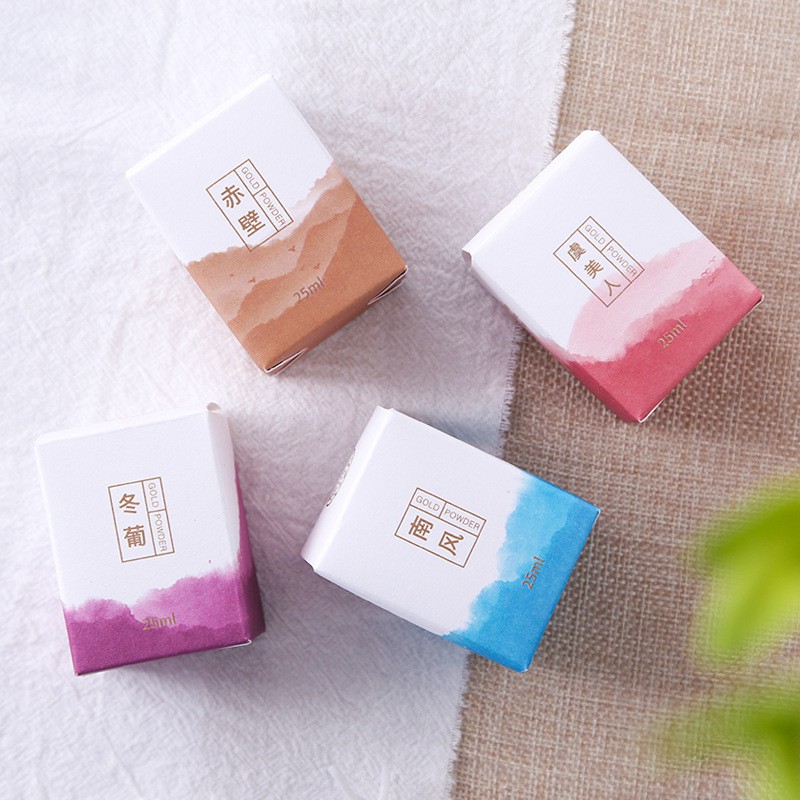 Mực bột nhúng Tramol không chứa Carbon 25ml với 16 màu, thích hợp để luyện chữ, viết hằng ngày