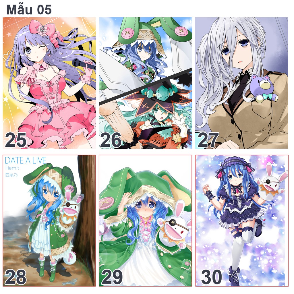 Poster/ Tranh dán tường anime Date a Live nhân vật Yoshino