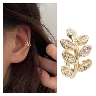 Khuyên Tai Hình Chiếc Lá Đơn Giản Phong Cách Hàn Quốc