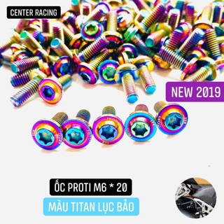 [ Titan Lục Bảo ]  Ốc Proti M6 * 20 ren nhuyễn 2019 Center