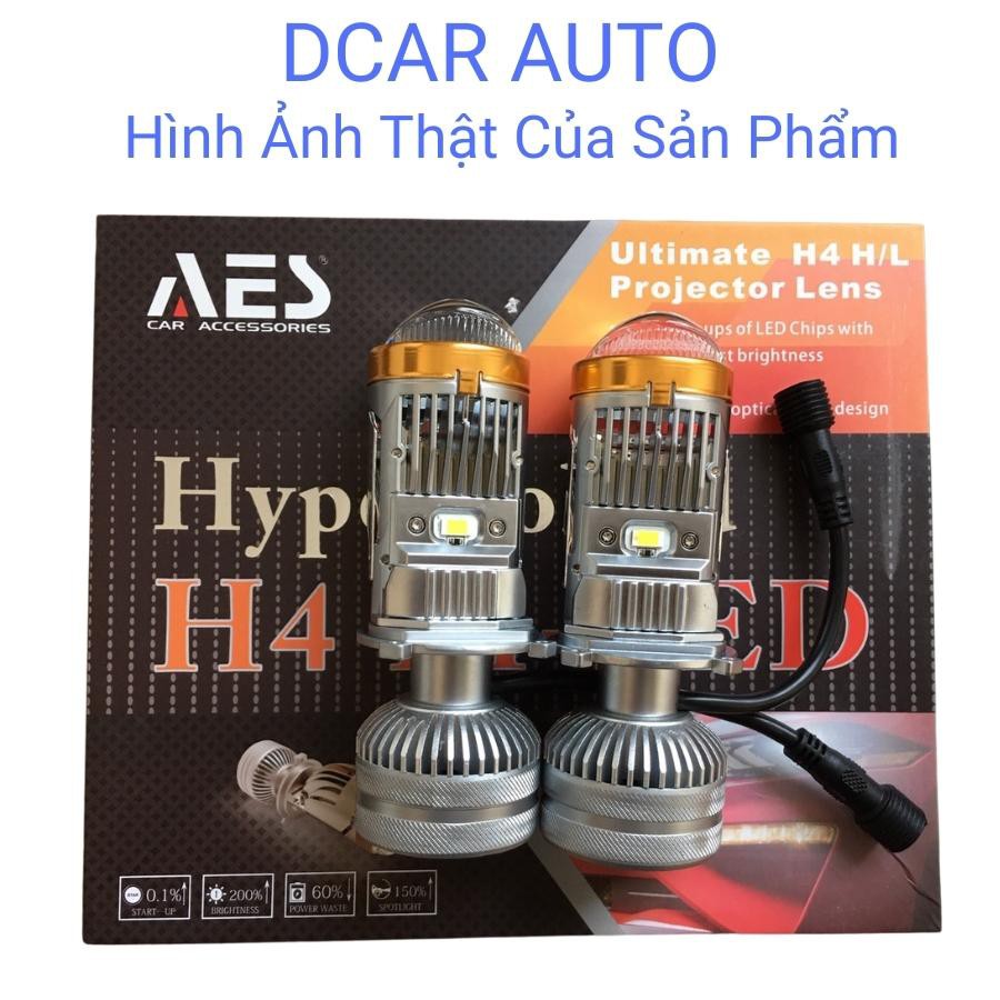 Led bi cầu h4 mini sử dụng bóng đèn pha ô tô với công nghệ led siêu sáng kiểu đèn led mắt ếch AES mới nhất