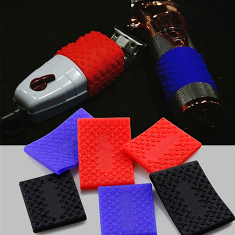 FORBETTER Vỏ Bọc Tay Cầm Tông Đơ Cắt Tóc Bằng Silicon Chống Trượt Hình Chữ Nhật Họa Tiết Ngôi Sao Màu Đỏ