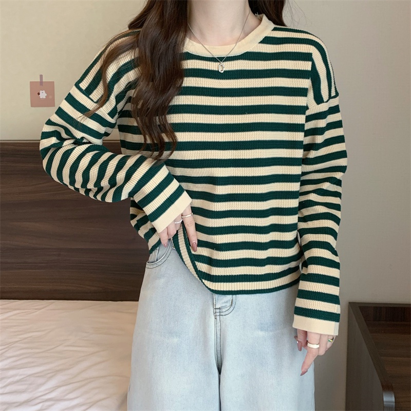 Áo Thun Nữ Dài Tay Sọc Ngang Thời Trang
