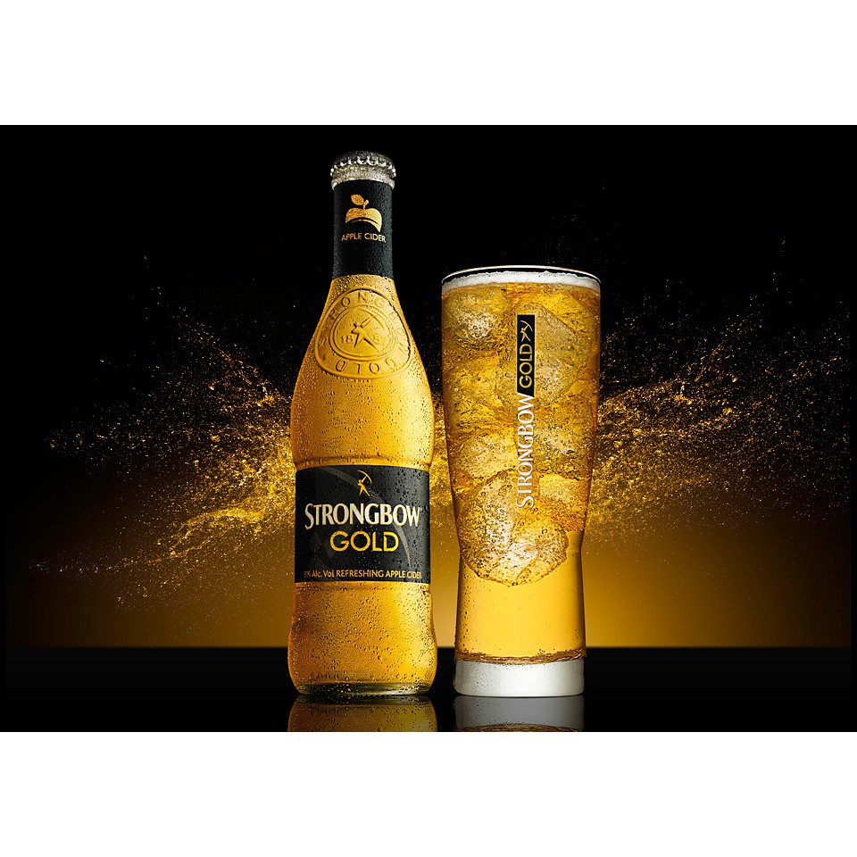 24 Chai Strongbow Gold + tặng kèm Hạt điều rang muối