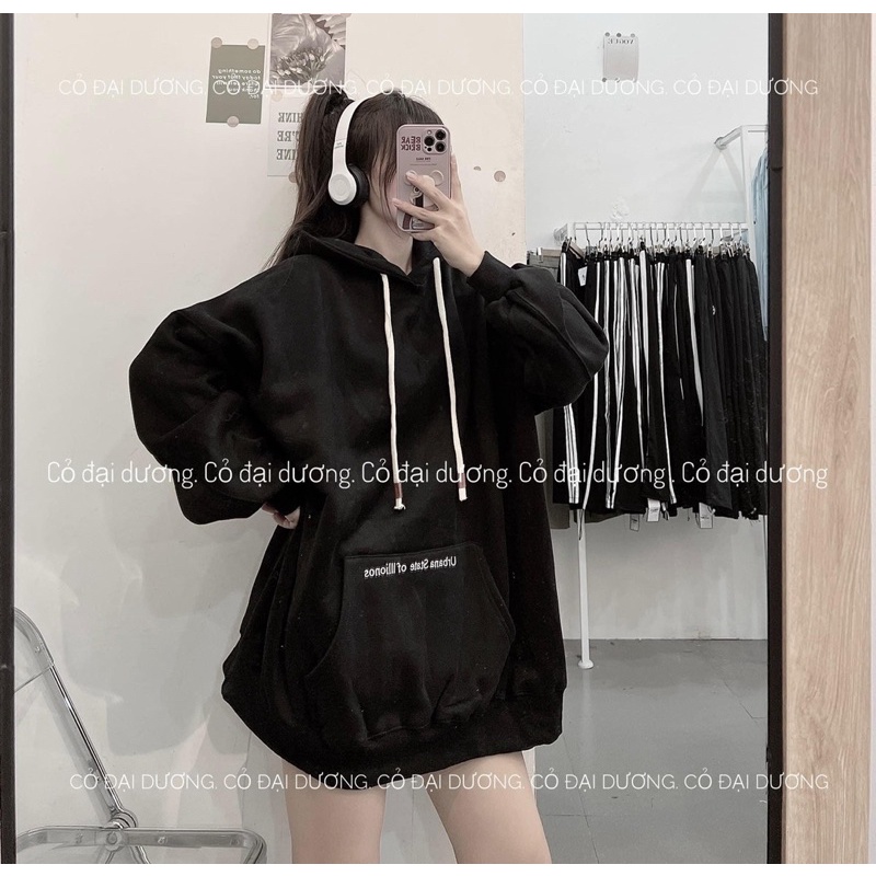 [SIÊU HÓT] Áo Nỉ Mũ Hoodie Trơn Nhiều Màu Form Rộng Tay Phồng(Ảnh Thật)