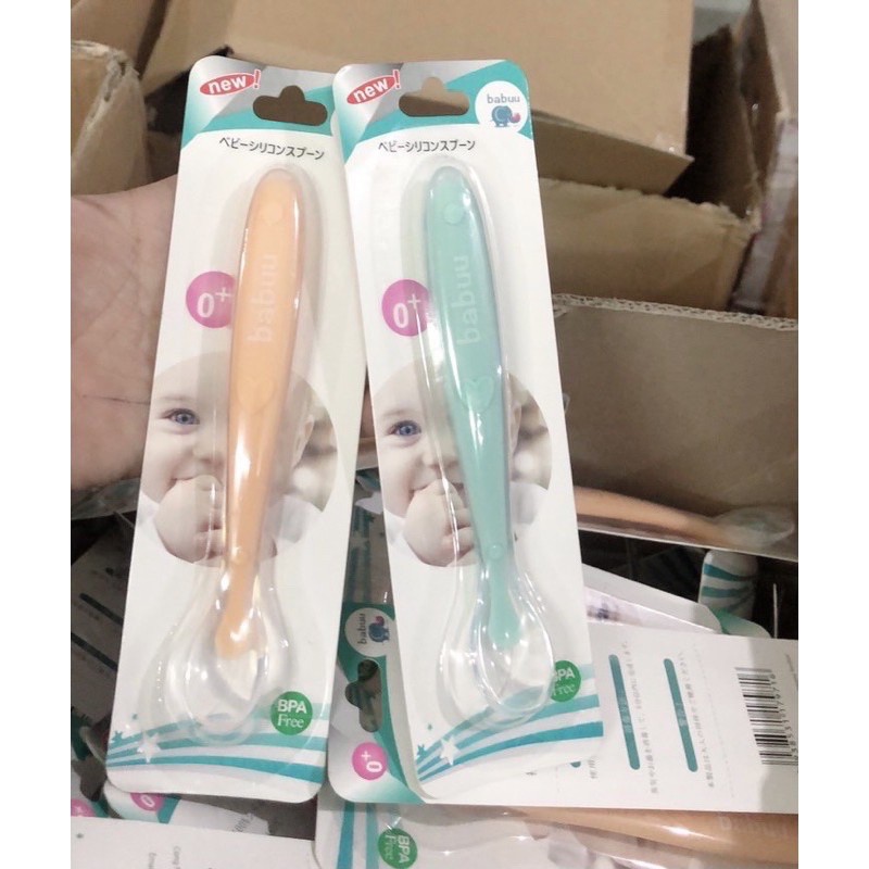 Thìa silicon đầu mềm Babuu chính hãng