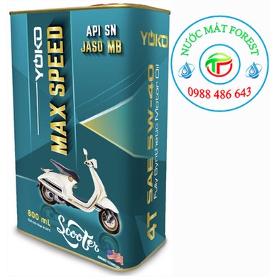 Dầu nhớt tổng hợp dành cho xe tay ga MOTUL SCOOTER POWER LE 5W40 800ML& YOKO MAX SPEED SCOOTER 5W40 800ML