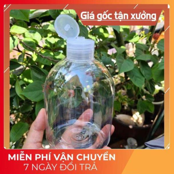 Chai nhựa pet nắp bật 500ml Trong chiết mỹ phẩm , phụ kiện du lịch