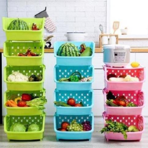 Kệ Nhựa 4 Tầng Đa Năng cao cấp, đựng được nhiều đồ, dễ di chuyển, đặt được ở nhiều vị trí  - TongkhoGiaDung