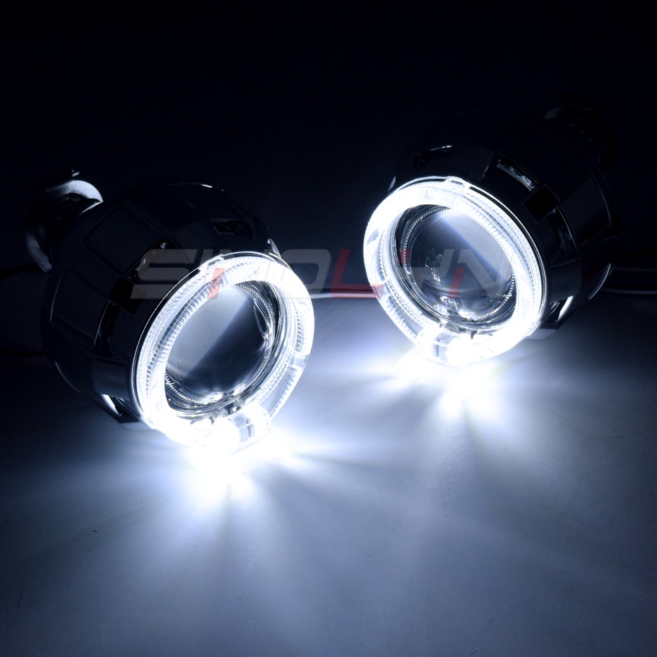 Đèn pha LED 2 Inch DRL Halo cho xe hơi/xe máy H4 H7
