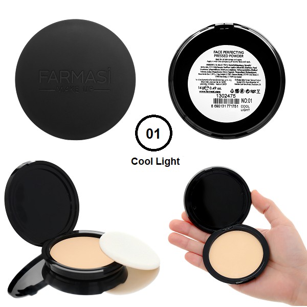 Phấn Phủ Mịn Da Kiềm Dầu Hoàn Hảo Farmasi Make Up Face Perfecting Pressed Powder 14g (1906POW)