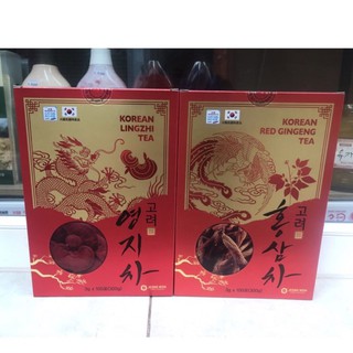 Trà Hồng Sâm, Trà Linh Chi Hàn Quốc 100 gói x3g