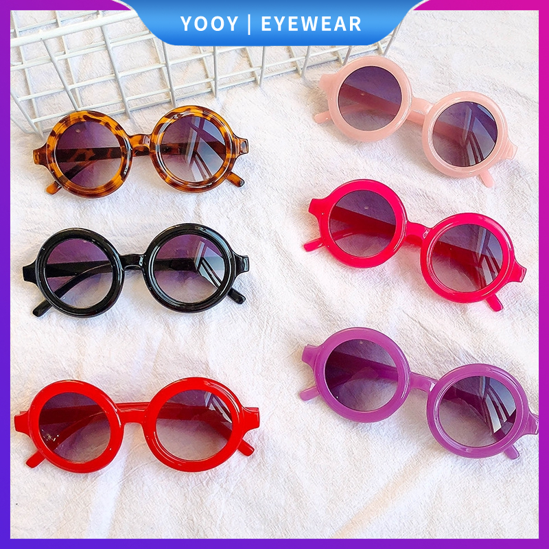 Kính Mát Gọng Tròn Phong Cách Retro 2021 Cho Bé