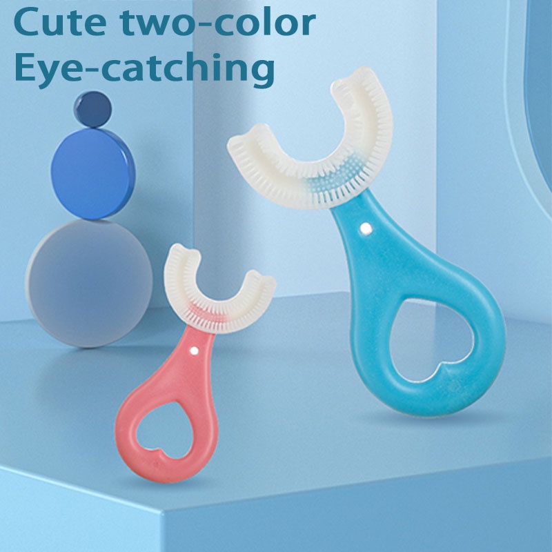 Bàn chải đánh răng hình chữ U mềm mại dành cho bé 2-6-12 tuổi