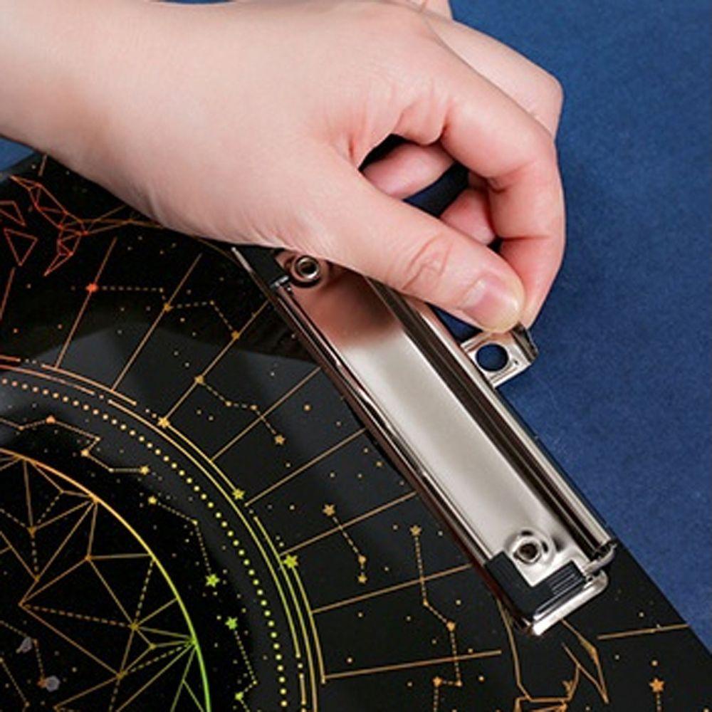 Bảng Kẹp Giấy A4 Bằng Acrylic Mạ Đồng Laser Có Lỗ Treo Sắp Xếp Gọn Gàng