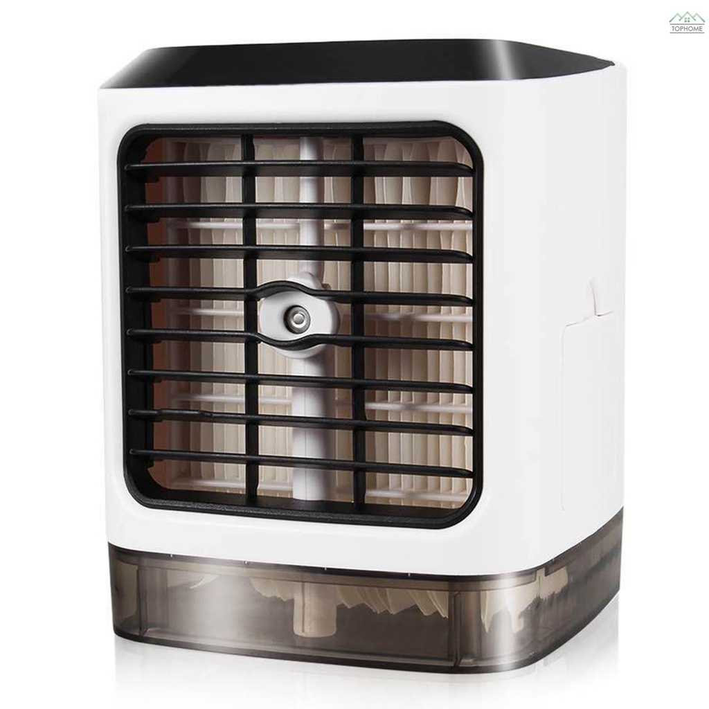 Fan  Ť Portable Mini Air Conditioner with 433MHz Remote Control Desktop Air Cooler Humidifier USB Mini Fan with LED Light for Home or Office