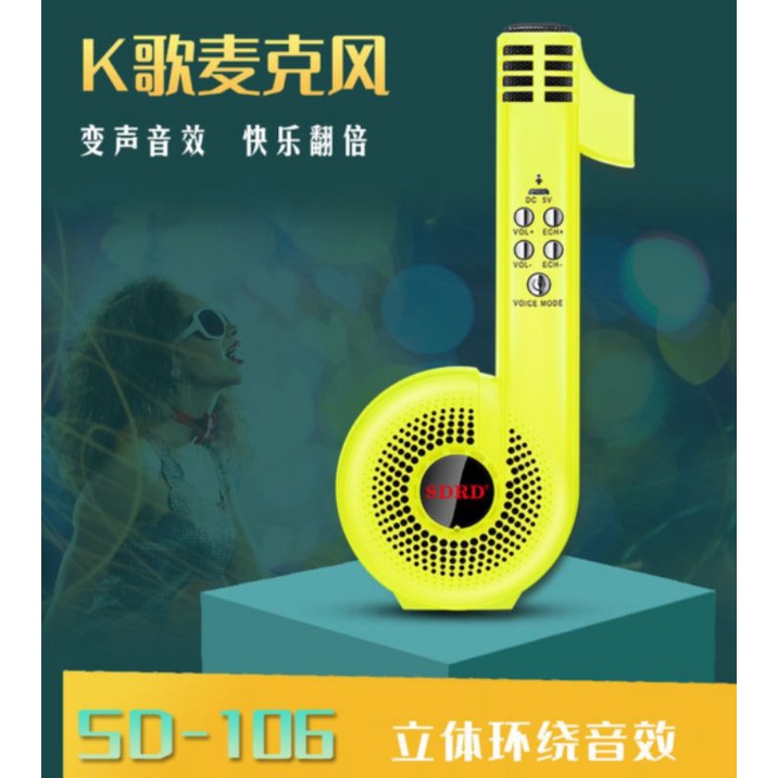 Loa Karaoke TIKTOK Microphone SD-106 Karaoke Bluetooth Thiết Kế Thời Trang Đẹp Mắt, Âm Thanh Chất Lượng.